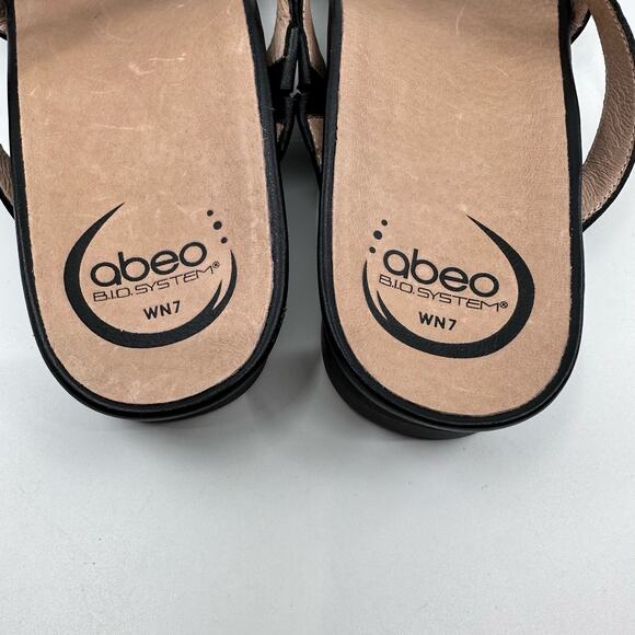 Abeo Shauna Bio System Bea-Braid Dress Sandals WMN Black US 7N Strappy Slingback - Picture 5 of 8